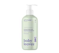 ATTITUDE Baby Shampoo and Body Wash 2 en 1, EWG Safe Hipoalergénico y Vegano, Extra Gentle On Sensitive Skin, Sweet Apple, 16 oz