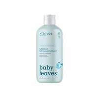 ATTITUDE Bubble Bath and Wash for Baby, EWG Verified Plant- and Mineral-Based Ingredients, Hypoallergenic Vegan and Cruelty-free, Almond Milk, 473 ml