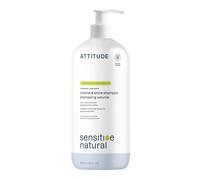 ATTITUDE Champú Volumen y Brillo para Cuero Cabelludo Seco y Sensible, EWG Verified, Avena Calmante, para Cabello Fino, Ingredientes de Origen Natural, Vegano y de Origen Vegetal, Sin Perfume, 946 mL
