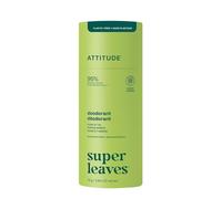 ATTITUDE Desodorante natural sin plástico, sin aluminio, fórmula de bicarbonato de sodio, verificado por EWG, vegano, protección contra olores de larga duración, pera y ámbar, 75 g