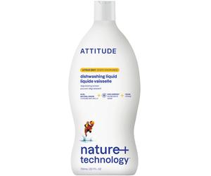 ATTITUDE Detergente Lavavajillas Líquido A Mano - Piel de Limón - 700 ml ATTITUDE