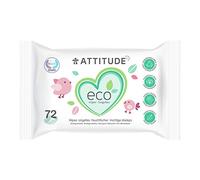 ATTITUDE, Eco-Baby Toallitas, 100% biodegradables y paños sin perfume, 72