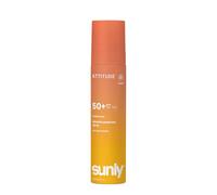 ATTITUDE Espray solar mineral SPF 50, óxido de zinc de amplio espectro, EEC probado, sin nano, sin aerosol, impermeable, ligero para cara y cuerpo, fragancia tropical vegana