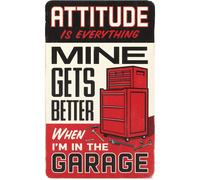 Attitude Gets Better in the Garage Wood Wall Decor - Funny Sign for Garage, Shop, or Man Cave