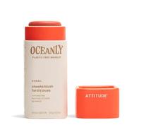 ATTITUDE Oceanly Plastic-Free Lightweight Blush Stick, Titanium Dioxide-Free, EWG Verified, Vegan & Cruelty-free Makeup, Corail, 0.3 Ounces