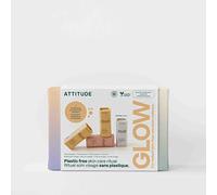 ATTITUDE Oceanly Radiant Skin Daily Facial Care Routine Box Set, EWG Verified, Plastic-free, Planta and Mineral-Based Ingredients, Vegan and Cruelty-free, PHYTO GLOW, Set of 4 Travel Size Bars