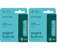 ATTITUDE Plastic-free Lip Balm, EWG Verified Plant- and Mineral-Based Ingredients, Vegan, Unscented, 8.5 g (Paquete de 2)