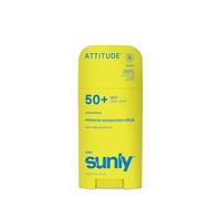 ATTITUDE Protector solar mineral para niños, SPF 50, óxido de zinc de amplio espectro, verificado por EWG, no nano, barra sin desorden para cara y cuerpo, ligero, no graso, vegano, sin perfume, 60