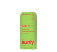 ATTITUDE Protector solar mineral para niños, SPF 50, óxido de zinc de amplio espectro, verificado por EWG, no nano, barra sin desorden para cara y cuerpo, ligero, no graso, vegano, aroma a sandía y