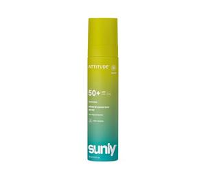 ATTITUDE | Sunly Protector Solar Mineral SPF 50 | Filtro de Óxido de Zinc No-Nano sin Químicos | Resistente al Agua | Cara y Cuerpo, Textura Ligera No Grasa y Sin Perfume | Verificado por EWG (80 g)