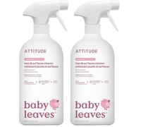 ATTITUDE Toy and Surface Cleaner, EWG Verified Multi-Surface Products, Vegan, Naturally Derived Multipurpose Cleaning Spray, Unscented, 800 mL (Paquete de 2)