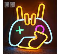 Attivolife Letreros de neón con forma de juego de rock, acrílico con alimentación USB, decoración de pared LED para adolescentes, niños, salas de juegos, fiestas de cumpleaños