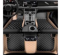 ATTLGR Coche Alfombrillas para Porsche Cayenne 2010-2015 2016 2017,Borde Alto Todo Incluido Personalizada Moqueta,Delanteras Y Traseras Forro de Piso Accesorios,E/BeigeBlack
