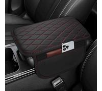 ATTLGR Funda Reposabrazos Coche para Audi Q5 Q5-Sportback Q7 Q8,Antiarañazos Almohadilla Protectora Multifuncional Consola Central para Interior de Auto,E/Blackred