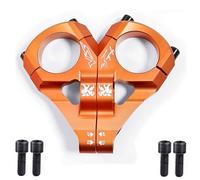 AttLvTu Potencia de Bicicleta 31,8 mm para Horquillas de Doble Corona, Potencia Dividida de Aleación de Aluminio, Potencia de Manillar para Bicicletas MTB BMX DH Downhill(Naranja)