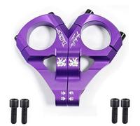 AttLvTu Potencia de Bicicleta 31,8 mm para Horquillas de Doble Corona, Potencia Dividida de Aleación de Aluminio, Potencia de Manillar para Bicicletas MTB BMX DH Downhill(Púrpura)