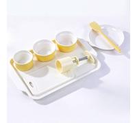 attnmrc Kit de fabricación de Pasteles de Luna Montessori para niños | Juguete sensorial vida práctica, kit actividades habilidades motoras finas con bandeja, tazas y molde pastel luna