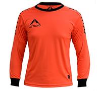 ATTONO Camiseta de portero para niños acolchada, naranja, 140
