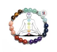 Attraction Zen PULSERA DE LOS 7 CHAKRAS piedras naturales | EBOOK Oferta | Hecha a mano | Joyas Mujeres Hombres | TODAS LAS PIEDRAS DE NUESTRAS PULSERAS SON NATURALES (CHAKRAX3)