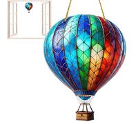 Attrape-Soleil Décoratif Montgolfière - Suspendu En Acrylique Plat Pour Fenêtre, Puertas, Rétroviseur & Jardin | Decoration Intérieure Lumineuse Et
