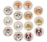 Attuslla 14 Pz Iron On Patches Parches Ropa Termoadhesivos, Animal Parches Bordados Patch Sticker para Ropa, Mochila, Gorras, Repara El Palo de Agujero