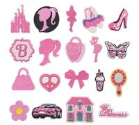 Attuslla 19 Pz Parches Termoadhesivos, Rosa en Patch Sticker Parches Apliques para Ropa Termoadhesivos Parches Bordados Accesorios DIY para Chaquetas, Jeans, Pantalones, Ropa (estilo 1)