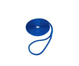 Attwood 11750-7 - Línea de Muelle de Polipropileno multifilamento Trenzado sólido (MFP), 3/8 Pulgadas, 15 pies de Largo, Extremos Desnudos, Azul