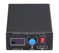 ATU-100 1,8-55MHz Sintonizador Automático de Antena, 0.96in OLED Sintonizador de Antena de Radio, Mini 100W Fuente Abierta Sintonizador Automático Antena Onda Corta con Carcasa Máquina Ensamblada