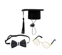 Atuendo de graduación de pato para jardín, estatua de pato ropa graduada | Juego de sombrero de graduación y pajarita,Decoración de arte de césped, lindas gafas de de sombrero universitario, ropa deco