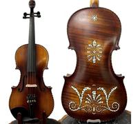 Atuendo De Violín 4/4 Violin Inlay Nice Shell Back And Carving Man Head,clear And Melodious Sound