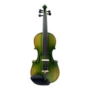 Atuendo De Violín Hermosos colores verdes 5 cuerdas violín eléctrico y acústico 4/4 W/estuche arco