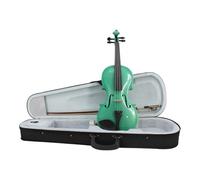 Atuendo De Violín Violín acústico verde 4/4 3/4 1/2 1/4 1/8 para estudiantes principiantes estuche arco hombro resto cuerdas silenciosas (Color : 3/4)