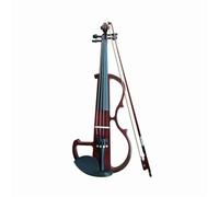 Atuendo De Violín Violín eléctrico 4/4 3/4 1/2 Sparkle principiantes instrumento de cuerda rendimiento de violín eléctrico profesional con caja (Color : Burgundy 4/4)