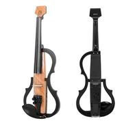 Atuendo De Violín Violín eléctrico 4/4, fibra de carbono, tecnología inteligente silenciosa, grano de madera avanzado, violín eléctrico profesional, auriculares de hombro