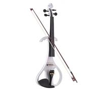 Atuendo De Violín Violín eléctrico silencioso de madera maciza 4/4, cuerpo de arce, clavijas de diapasón de ébano, pieza trasera de descanso de barbilla (Color : Burgundy)