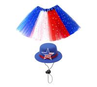 Atuendo gansos al aire libre, conjunto de atuendo gansos porche - Disfraz de gansos del porche de diseño de estrella - Figura de 23 pulgadas para el día de la independencia con sombreros de falda