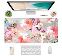 Atufsuat Alfombrilla de mouse extendida para juegos, XXL de escritorio grande de 30 x 14 pulgadas, alfombrilla de mouse para teclado de computadora grande, alfombrilla de mouse impermeable con bordes