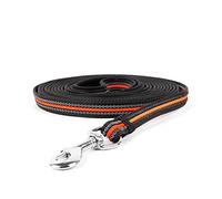 ATUMY Correas Extensibles Correa de Perro Correas de Nailon para Perros de 3M/5M/10M de Largo para Entrenamiento de Seguimiento al Aire Libre, cinturón de Plomo para Mascotas(Orange-Black,M-3m)