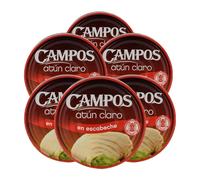 Atún claro Campos en escabeche 266 g x 6 latas. Total 1.60 kg.
