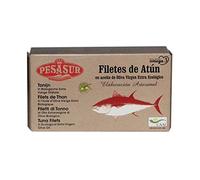 Atún PESASUR en Aceite de Oliva Virgen Extra Ecológico Lata [Pack 4 ud x 120 g]