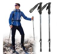 ATUNAS Bastones de senderismo para senderismo, paquete de 2 - bastones telescópicos de aluminio con agarre EVA - Mejora la estabilidad con bloqueo rápido para senderismo, caminar, camping, mochilero,