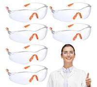 Atuoxing 8pcs Gafas Proteccion Trabajo, Gafas de Seguridad Trabajo, Gafas Laboratorio con Lentes Transparentes Plaquetas, Nasales y Patillas de Goma, Equipo Protector Personal Lentes