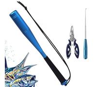 Aturdidor de Peces,Sacerdote de Peces,Removedor de Anzuelos,3 Sets Fishing Angelzubehör para Pesca Nocturna,Camping al Aire Libre,Accesorios Pesca para Pescadores Principiantes,Azul