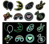 Atuslla Thermal Patchs, Pegatinas de Parches Luminosos Luna Thermal Badge, Mecenas Globales de La Ropa, Sombreros, Mochilas, Pantalones de Pandillas