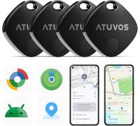 ATUVOS Air Tag Pro Smart Tag Tracker para Android e iOS, Sistema Dual Bluetooth Tracker Funciona con Google Buscar o Funciones de Apple Donde está la aplicación, para Equipaje, Bolsas, batería