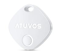 ATUVOS Air Tag Smart Tracker 1 Pack Blanco, Localizador de Objetos Bluetooth Funciona con Buscar Apple (Sólo iOS, Android no Compatible), Buscador para Llaves/Billeteras/Equipaje, Batería Reemplazable