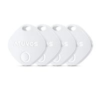 ATUVOS Air Tag Smart Tracker 4 Pack Blanco, Buscador de Objetos Bluetooth Funciona con Buscar Apple (Sólo iOS, Android no Compatible), Localizador para Llaves, Maletas, Equipaje. Batería Reemplazable