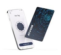 ATUVOS Smart Air Tag Card Pro Tracker para Android & iOS, Dual Sistema Recargabilidad Cartera Buscador Compatible con Google Localizador o Apple Buscar App. para Billeteras, Maletas, Equipaje. 1 Pack