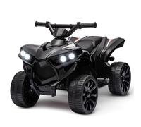 ATV Infantil Eléctrico 6v con Luces Led, Música, Claxon Y Velocidad 1.5-3 Km/H - Cuatrimoto para Niños Mayores De 3 Años - Color Negro