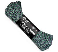 Atwood Rope MFG 550 cuerda de paracaídas de 100 pies, núcleo de 7 hebras, cuerda de paracaídas de nailon exterior hecha en EE. UU. | Cordones, pulseras, correas de mango, llavero, Mackerel